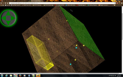 A screen shot showing the Gubb Excavation display rotated