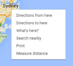 dialogue box from Google Maps